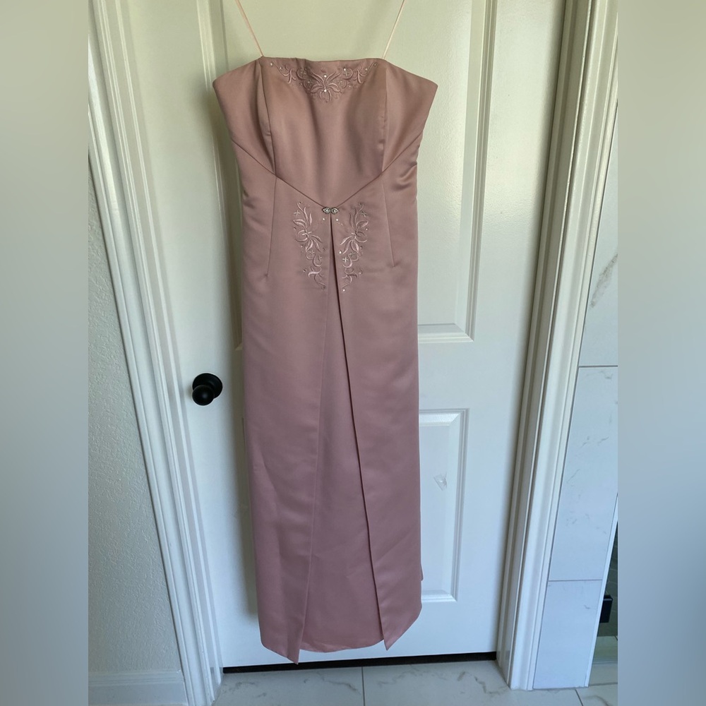 Michaelangelo Pink Strapless Sweetheart Sheath Dress